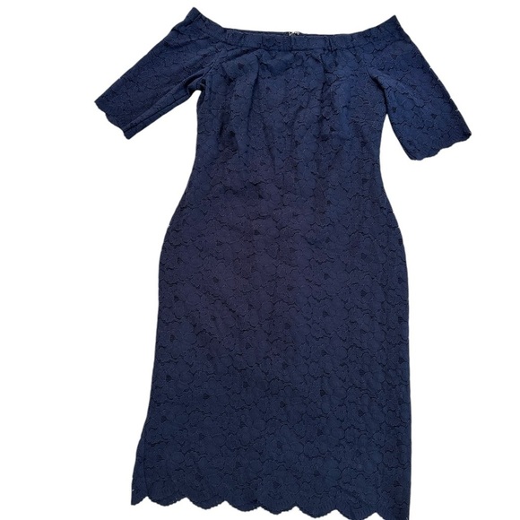 Lark & Ro Navy Blue Lace midi Dress Size 4 - Picture 11 of 17